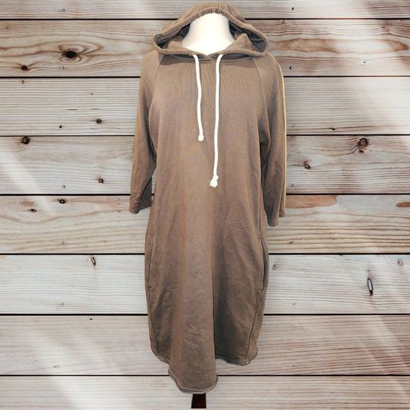 Pact Dresses & Skirts - D9 PACT Sweatshirt Hoodie Dresss essential Womens Light Brown Large Cozy